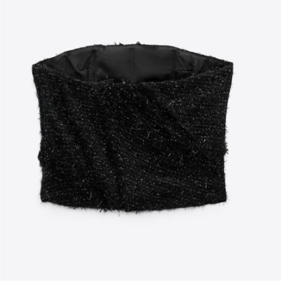 ZARA Limited Edition Black Sparkly Bustier. - Picture 2 of 12